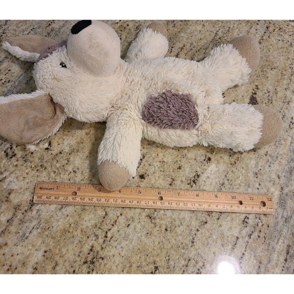Intelex  Cozy Plush Weighted Dog Biege Tag Floppy Ears Flaxseed Lavender - Picture 11 of 12